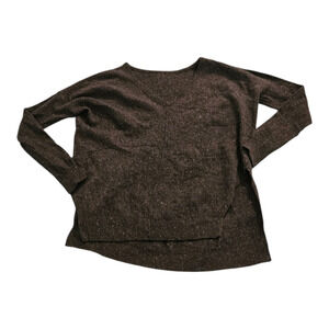 Gray Women's Size Small Long Sleeve Partial V-Neck Shirt